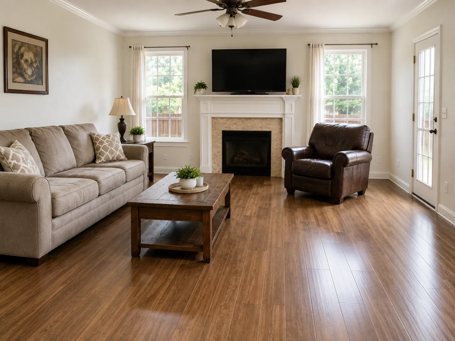 The same Killeen living room fully restored